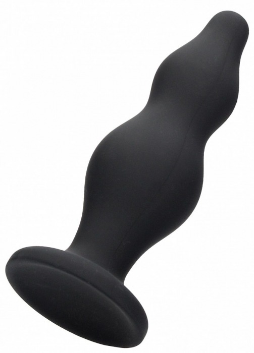 Черная анальная пробка Bubble Butt Plug - 11,6 см. - Shots Media BV