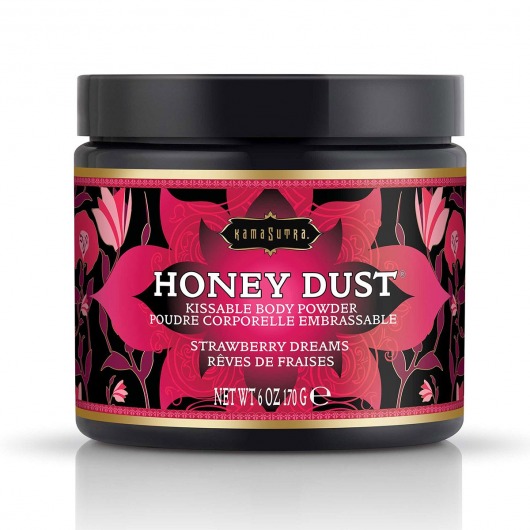 Пудра для тела Honey Dust Body Powder с ароматом клубники - 170 гр. - Kama Sutra - купить с доставкой в Иваново