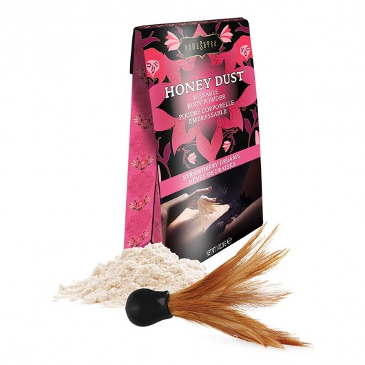 Пудра для тела Honey Dust Body Powder с ароматом клубники - 28 гр. - Kama Sutra - купить с доставкой в Иваново