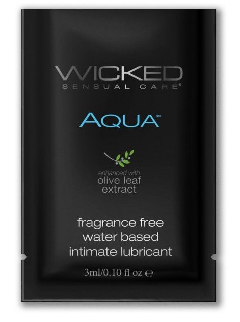 Легкий лубрикант на водной основе с алое Wicked Aqua - 3 мл. - Wicked - купить с доставкой в Иваново