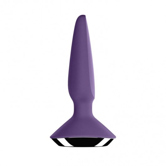 Фиолетовая анальная пробка с вибрацией Satisfyer Plug-ilicious 1 - 13,5 см. - Satisfyer