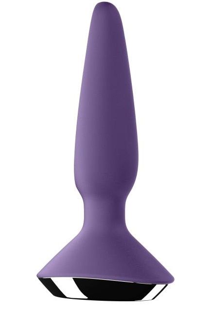 Фиолетовая анальная пробка с вибрацией Satisfyer Plug-ilicious 1 - 13,5 см. - Satisfyer