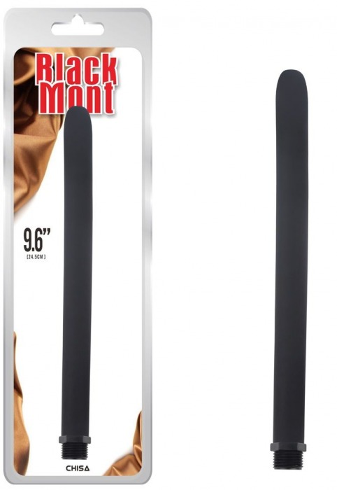 Черная насадка для анального душа Silicone Douche Tube - 24,5 см. - Chisa - купить с доставкой в Иваново