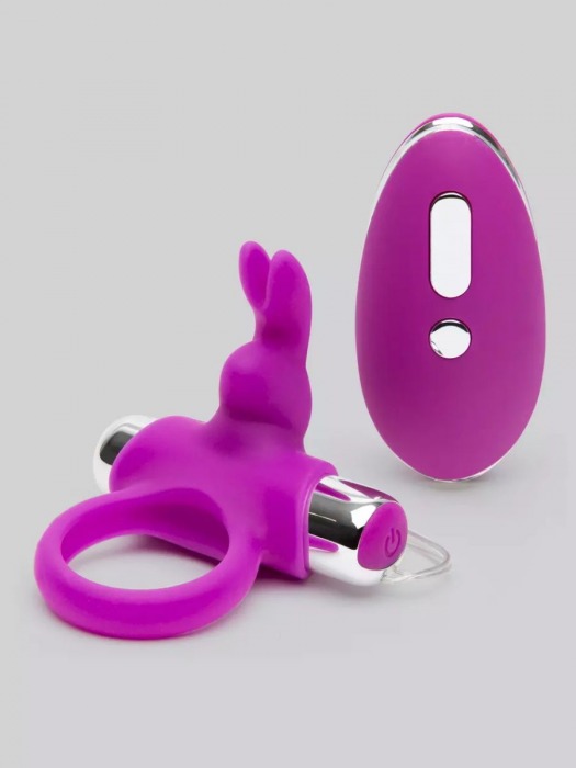 Лиловое виброкольцо с пультом ДУ Remote Control Cock Ring - Happy Rabbit - в Иваново купить с доставкой