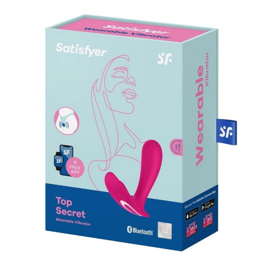 Розовый вибромассажер для ношения Top Secret - Satisfyer