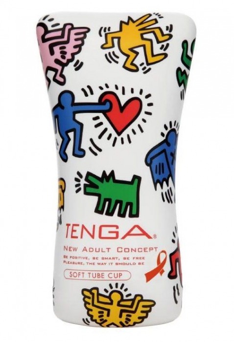 Мастурбатор-туба Keith Haring Soft Tube CUP - Tenga - в Иваново купить с доставкой