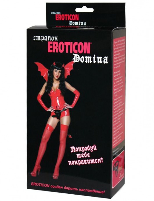 Телесный женский страпон Domina - 14 см. - Eroticon - купить с доставкой в Иваново