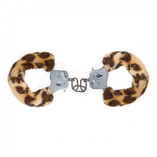 Наручники с леопардовым мехом Furry Fun Cuffs Leopard - Toy Joy - купить с доставкой в Иваново