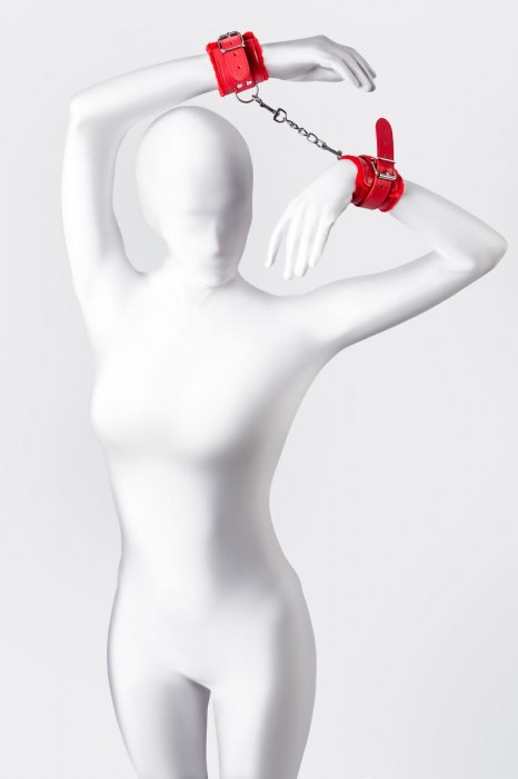 Красные наручники Anonymo из искусственной кожи - ToyFa - купить с доставкой в Иваново