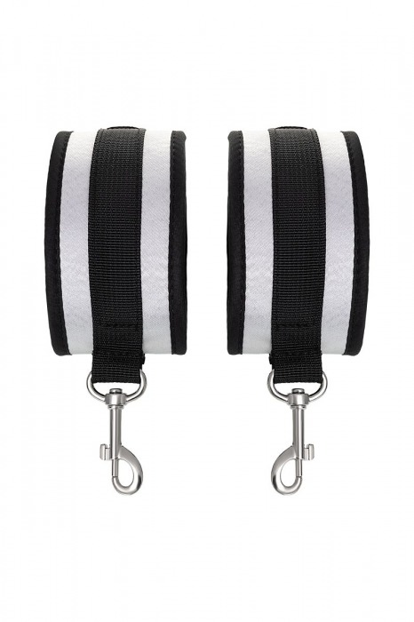 Серебристо-черные наручники Anonymo - ToyFa - купить с доставкой в Иваново