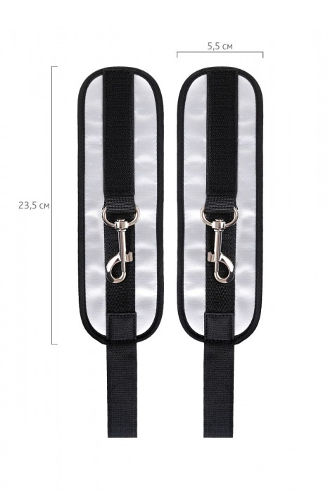 Серебристо-черные наручники Anonymo - ToyFa - купить с доставкой в Иваново