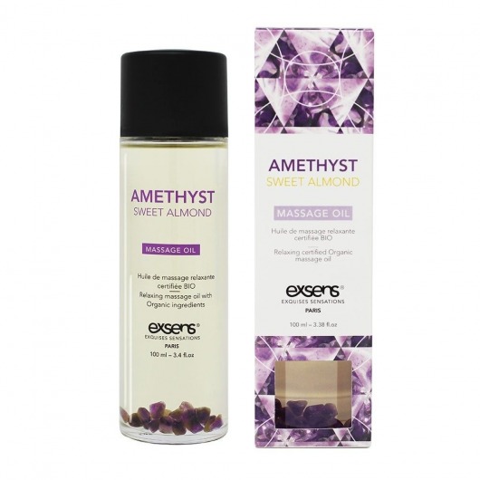 Органическое массажное масло AMETHYST SWEET ALMOND - 100 мл. - Exsens - купить с доставкой в Иваново