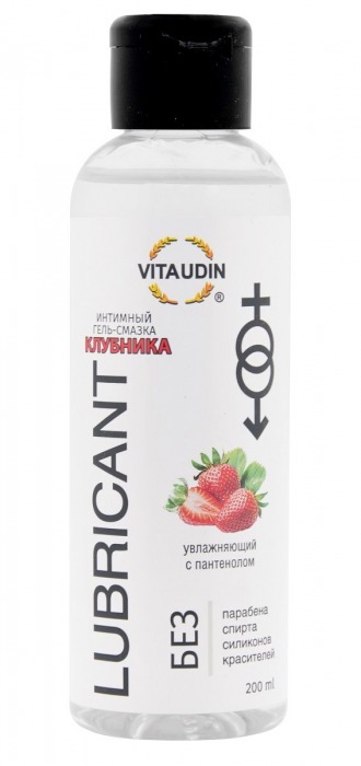 Интимный гель-смазка на водной основе VITA UDIN с ароматом клубники - 200 мл. - VITA UDIN - купить с доставкой в Иваново