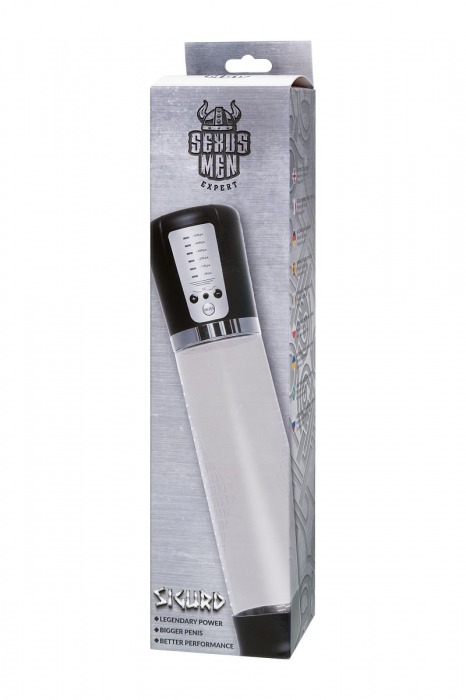 Прозрачная автоматическая помпа для пениса Sigurd - Sexus - в Иваново купить с доставкой