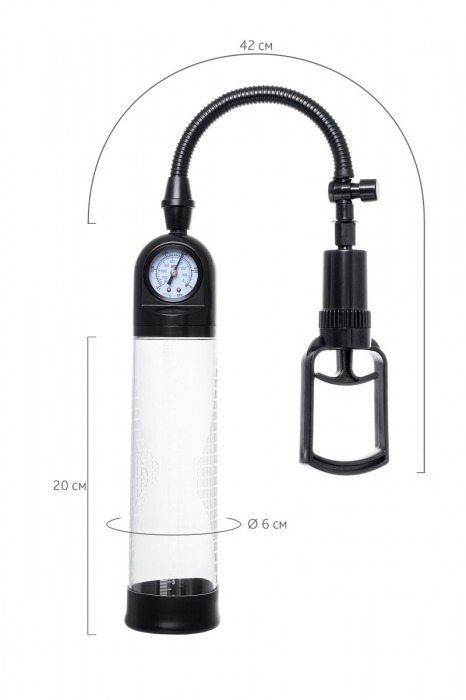 Прозрачная механическая помпа Helmer с манометром - Sexus - в Иваново купить с доставкой