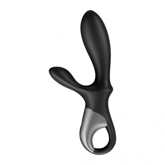 Черный анальный вибратор Heat Climax+ с функцией нагрева - 20,6 см. - Satisfyer - в Иваново купить с доставкой
