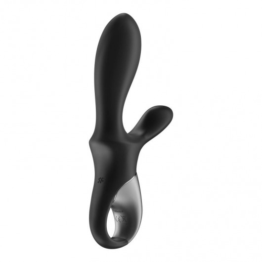 Черный анальный вибратор Heat Climax+ с функцией нагрева - 20,6 см. - Satisfyer - в Иваново купить с доставкой