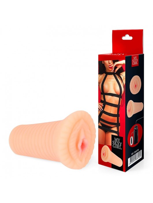 Реалистичный мастурбатор-вагина телесного цвета с вибрацией - Bior toys - в Иваново купить с доставкой