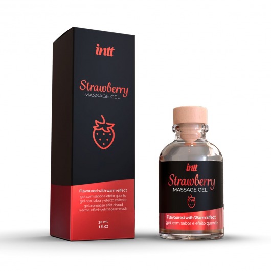 Массажный гель с ароматом клубники Strawberry - 30 мл. - INTT - купить с доставкой в Иваново