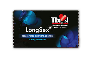 Пролонгирующий крем LongSex в одноразовой упаковке - 1,5 гр. - Биоритм - купить с доставкой в Иваново