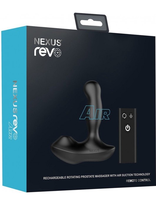 Черный вибратор-ротатор для стимуляции простаты Nexus Revo Air - Nexus Range - в Иваново купить с доставкой