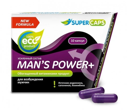 Возбуждающее средство для мужчин Mans Power plus - 10 капсул (0,35 гр.) +1 в подарок - SuperCaps - купить с доставкой в Иваново