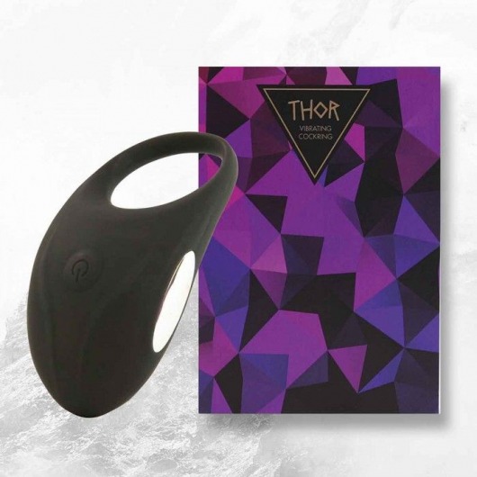 Черное эрекционное виброкольцо Thor Cockring - FeelzToys - в Иваново купить с доставкой