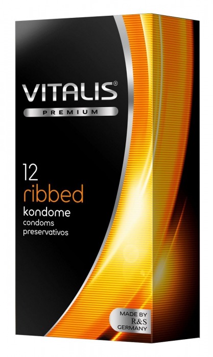 Ребристые презервативы VITALIS PREMIUM ribbed - 12 шт. - Vitalis - купить с доставкой в Иваново