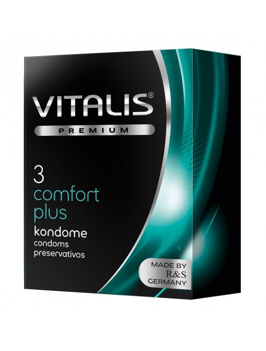 Контурные презервативы VITALIS PREMIUM comfort plus - 3 шт. - Vitalis - купить с доставкой в Иваново