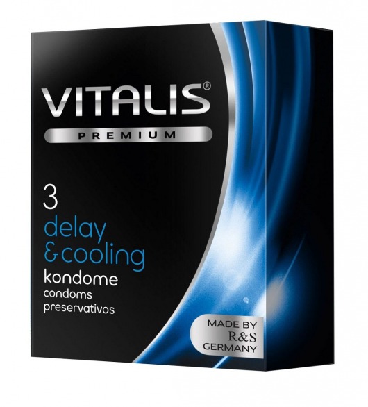 Презервативы VITALIS PREMIUM delay   cooling с охлаждающим эффектом - 3 шт. - Vitalis - купить с доставкой в Иваново