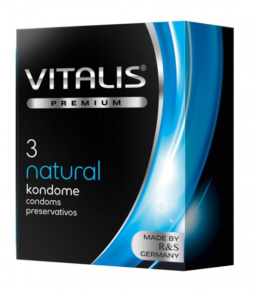 Классические презервативы VITALIS PREMIUM natural - 3 шт. - Vitalis - купить с доставкой в Иваново