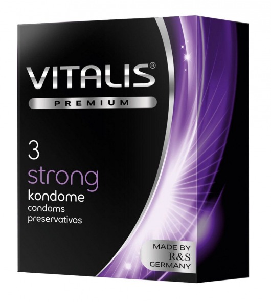 Презервативы с утолщенной стенкой VITALIS PREMIUM strong - 3 шт. - Vitalis - купить с доставкой в Иваново