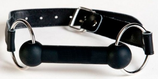 Чёрный кляп-трензель на кожаных ремешках - ToyFa - купить с доставкой в Иваново