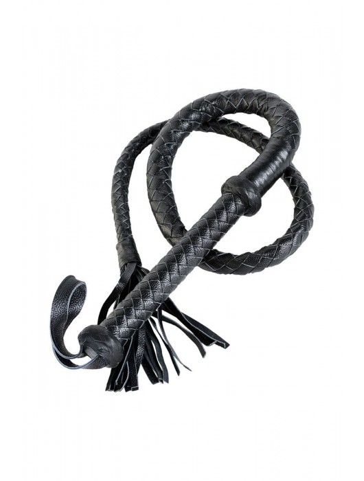 Длинный кожаный кнут с хлопушками на конце - ToyFa - купить с доставкой в Иваново