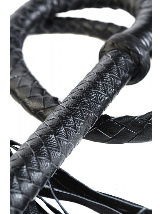 Длинный кожаный кнут с хлопушками на конце - ToyFa - купить с доставкой в Иваново