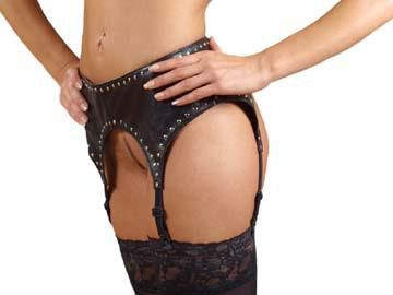 Пояс для чулок из кожи с заклёпками - Подиум - купить с доставкой в Иваново