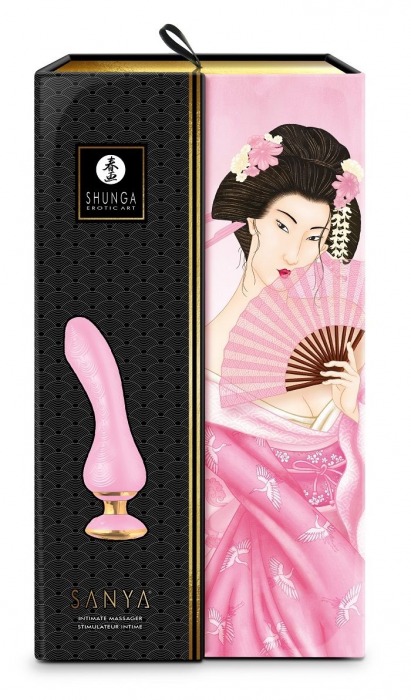 Розовый вибростимулятор SANYA - 18,5 см. - Shunga купить в Иваново с доставкой в Orgasmix.ru Розовый вибростимулятор SANYA - 18,5 см. - Shunga