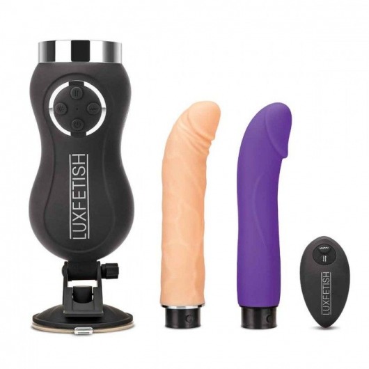 Портативная секс-машина Thrusting Compact Sex Machine c 2 насадками - Lux Fetish - купить с доставкой в Иваново