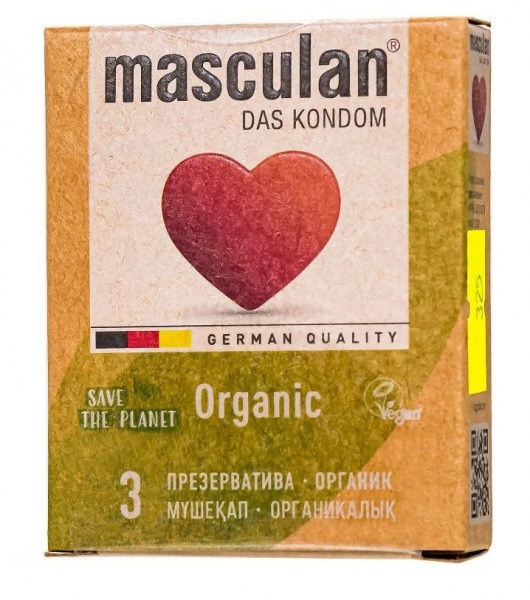 Экологически чистые презервативы Masculan Organic - 3 шт. - Masculan - купить с доставкой в Иваново