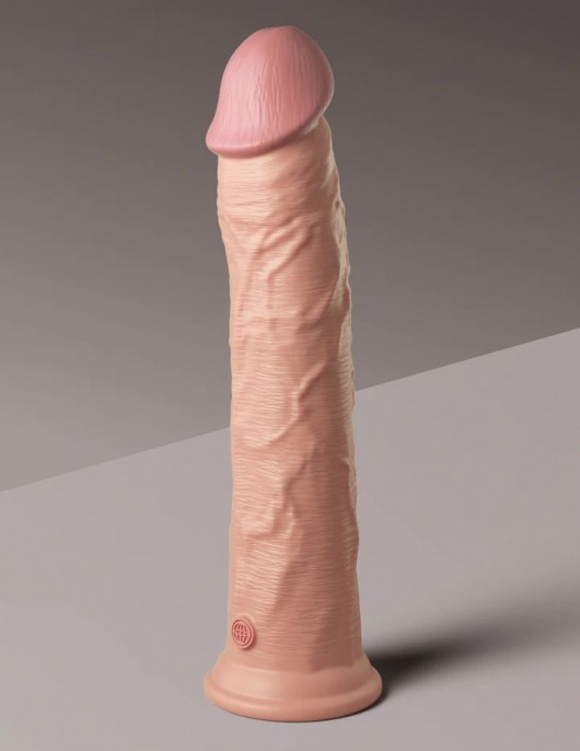 Телесный фаллоимитатор-реалистик King Cock Ellite Dual Density - 28 см. - Pipedream
