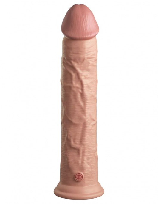 Телесный фаллоимитатор-реалистик King Cock Ellite Dual Density - 28 см. - Pipedream