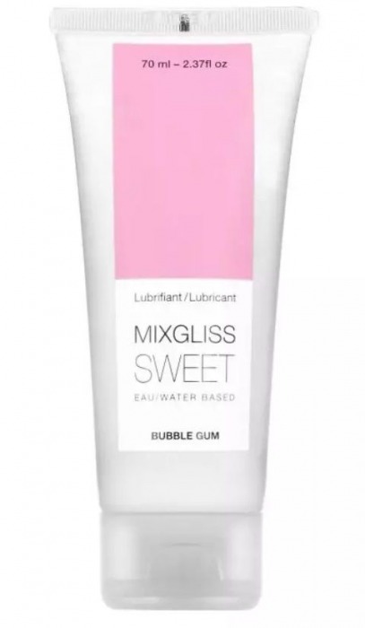 Смазка на водной основе Mixgliss Sweet с ароматом бабл-гам - 70 мл. - Mixgliss - купить с доставкой в Иваново