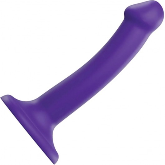 Фиолетовый фаллоимитатор-насадка Strap-On-Me Dildo Dual Density size S - 17 см. - Strap-on-me - купить с доставкой в Иваново