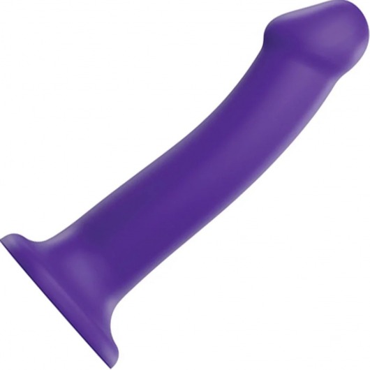 Фиолетовый фаллоимитатор-насадка Strap-On-Me Dildo Dual Density size L - 19 см. - Strap-on-me - купить с доставкой в Иваново