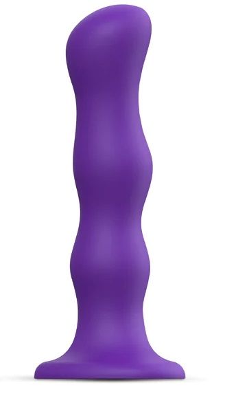 Фиолетовая насадка Strap-On-Me Dildo Geisha Balls size M - Strap-on-me - купить с доставкой в Иваново