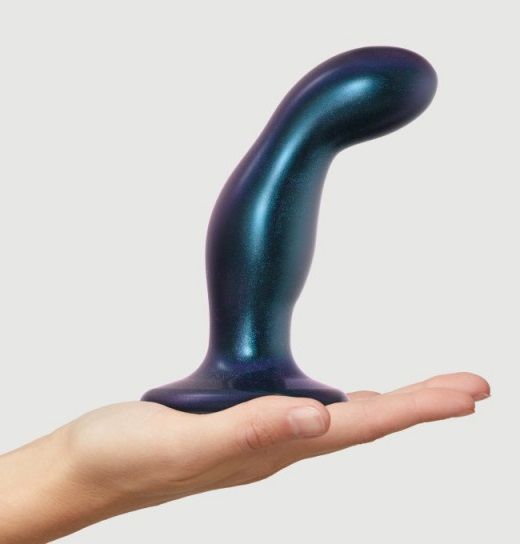 Темно-синяя насадка Strap-On-Me Dildo Plug Snaky size M - Strap-on-me - купить с доставкой в Иваново