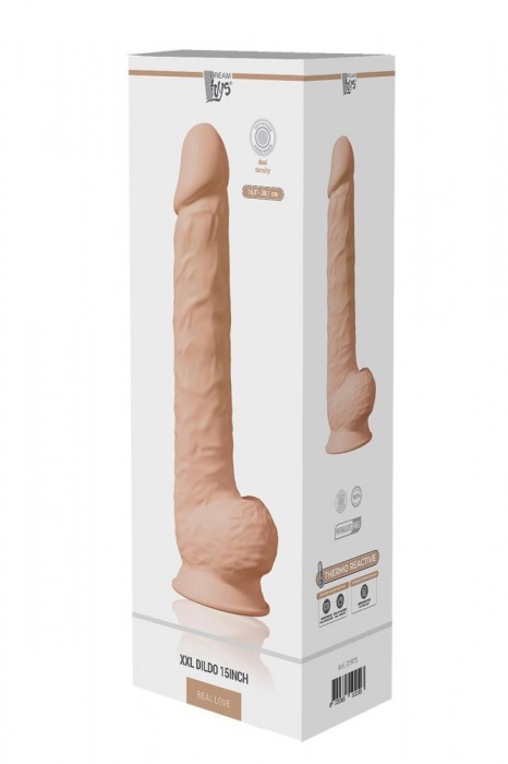 Телесный фаллоимитатор-гигант XXL Dildo - 38 см. - Dream Toys