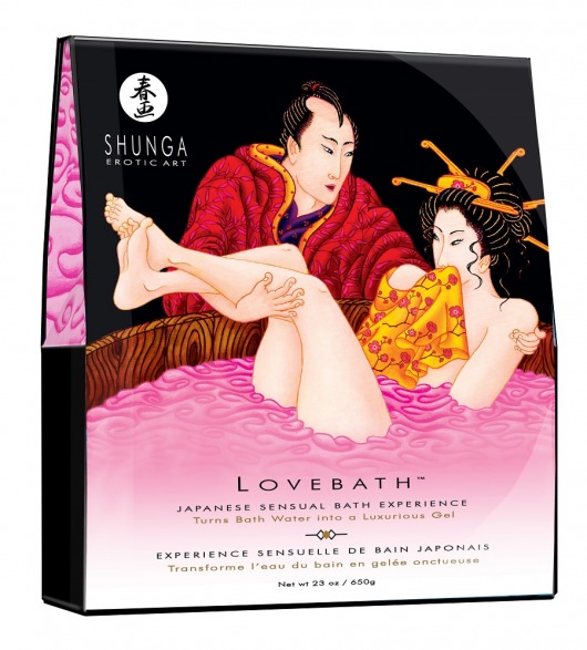 Соль для ванны Lovebath Dragon Fruit, превращающая воду в гель - 650 гр. - Shunga - купить с доставкой в Иваново