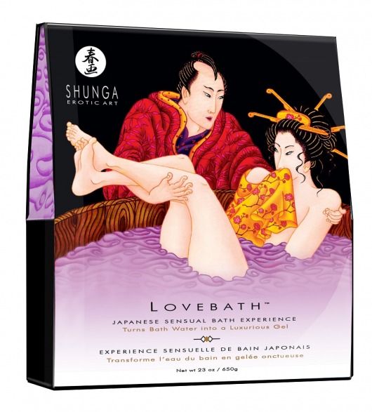 Соль для ванны Lovebath Sensual lotus, превращающая воду в гель - 650 гр. - Shunga - купить с доставкой в Иваново