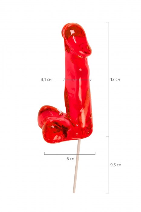 Красный леденец в форме члена со вкусом виски - 173 гр. - Sosuчki - купить с доставкой в Иваново